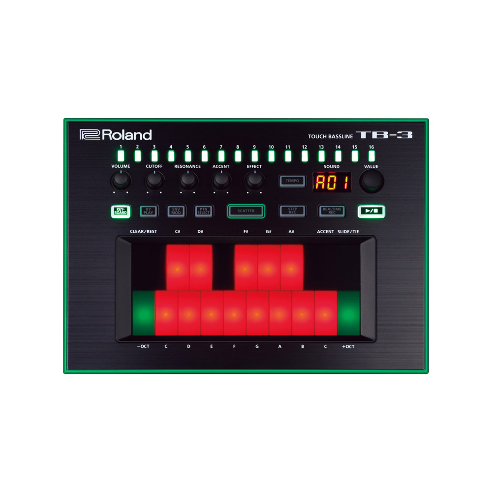 Roland Aira Tb 3 Aira Roland Touch Tb 3 Bassline ベースマシン Chuya Onlineベースシンセサイザーの名器tb 303を精密にモデリング