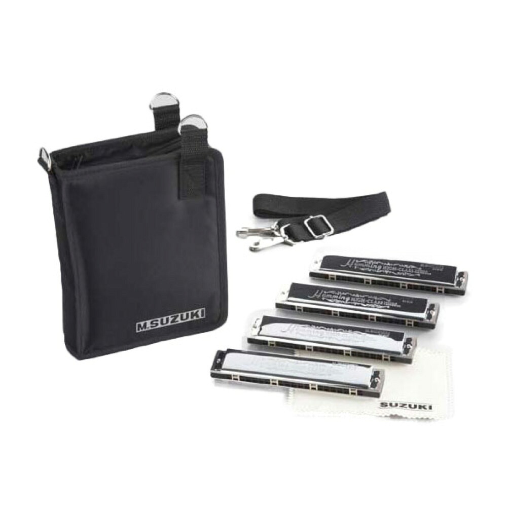 楽天市場】【its】複音ハーモニカセットスズキ SU-21W 4本セット SU