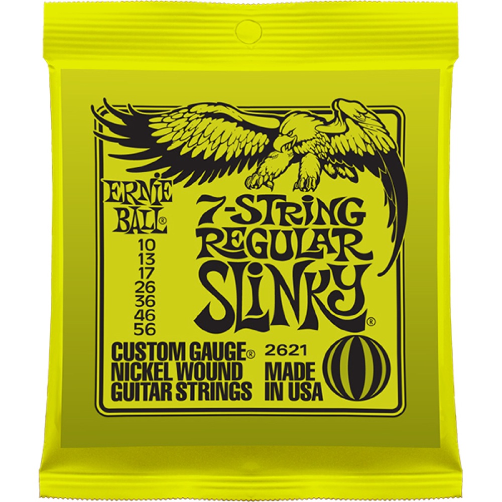 アーニーボール ERNIE BALL 2621 7-String Regular Slinky 7弦エレキギター弦×6セット