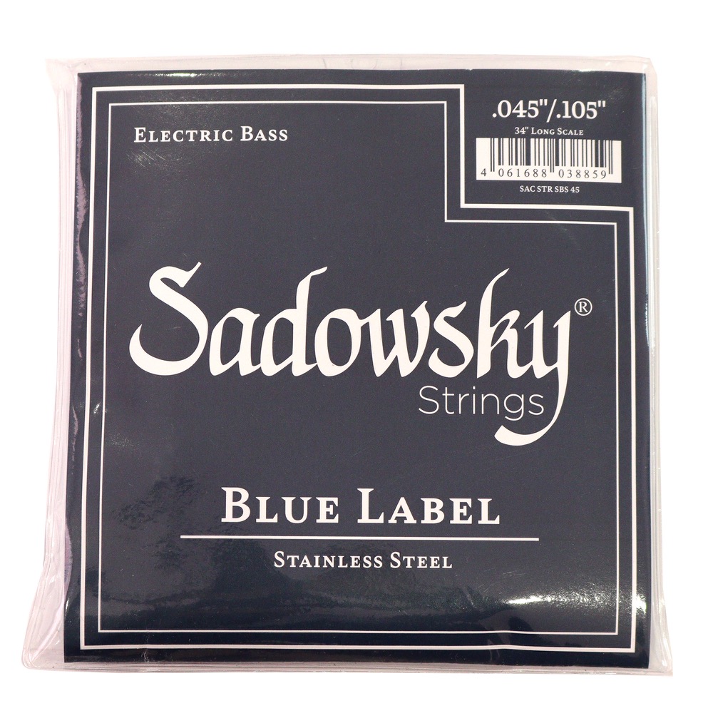 SADOWSKY SBS45 Blue ブルーラベル ステンレススチール エレキベース弦×3セット|chuya-online チューヤオンライン