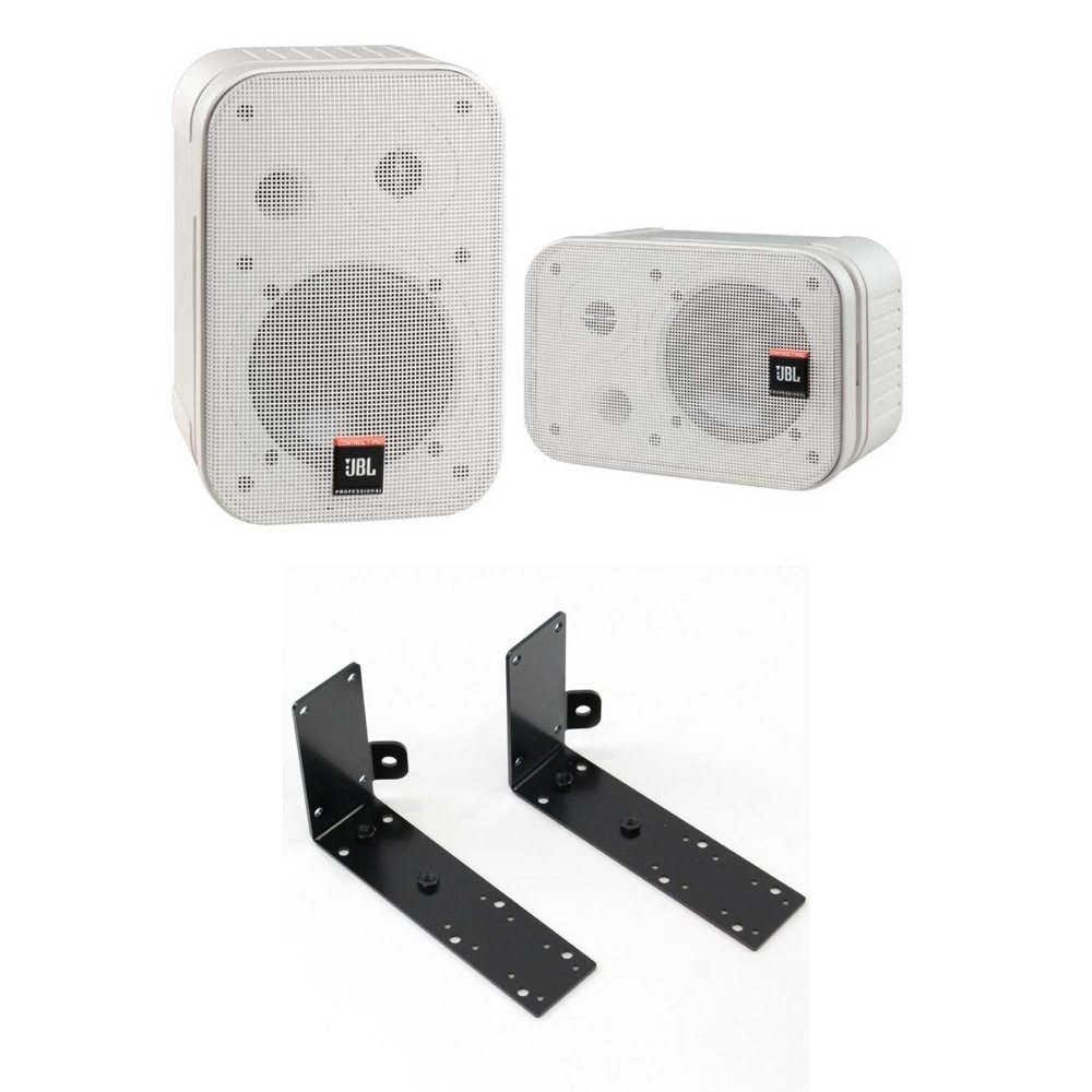 Set With Jbl Professional Control 1 Pro Wh 2way Full Range Speaker Small Size Speaker Pair Ctlb 1 Wall The Ceiling Mounting Bracket