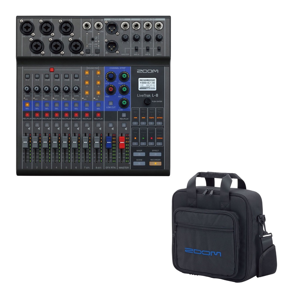 ZOOM LiveTrak L-8　/　専用バッグ付き 楽天市場】ZOOM LiveTrak L-8(専用キャリングバッグ/CBL-8付