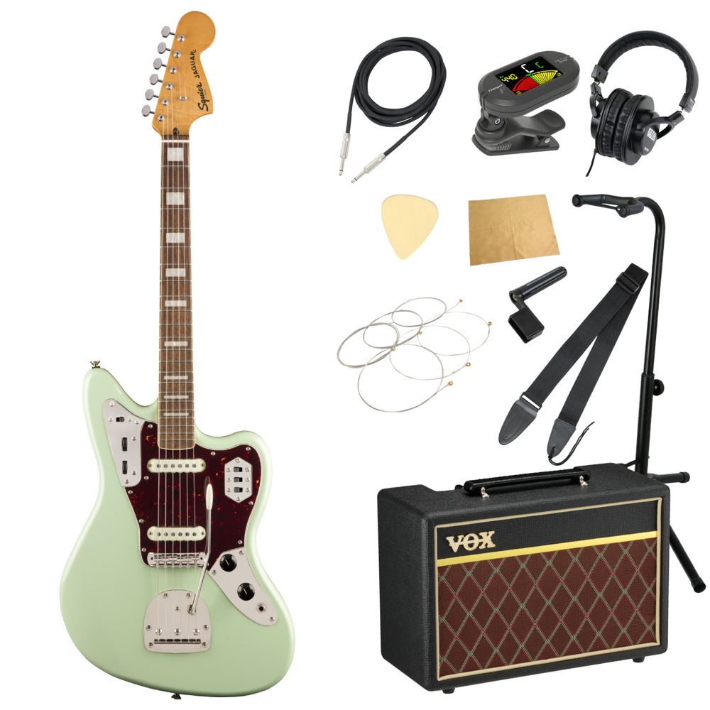 スクワイヤー/スクワイア Squier Classic Vibe '70s Jaguar SFG LRL エレキギター VOXアンプ付き 入門11点 初心者セット｜chuya-online チューヤオンライン