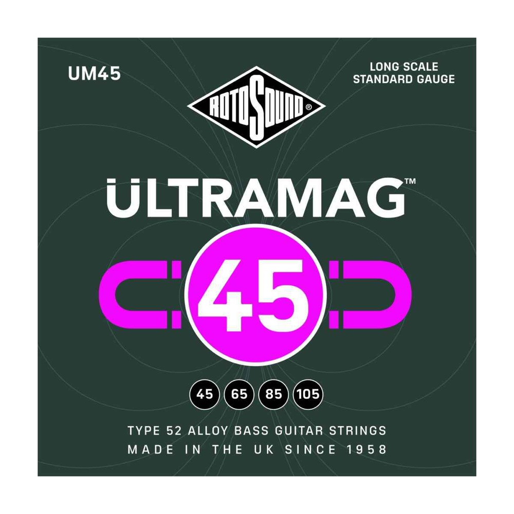 ロトサウンド ベース弦 2セット UM45 Ultramag Standard Type 52 Alloy 45-105 LONG SCALE エレキベース弦×2セット ROTOSOUND|chuya-online チューヤオンライン