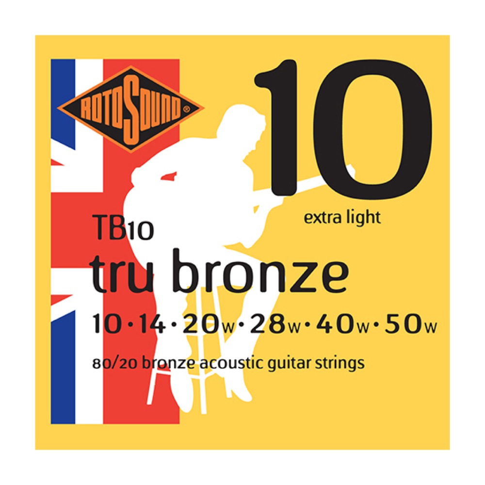 ロトサウンド ギター弦 6セット TB10 Tru Bronze Extra Light 10-50 アコースティックギター弦×6セット ROTOSOUND