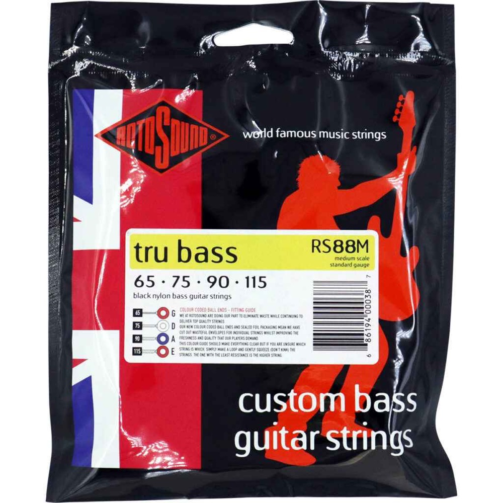 ロトサウンド ベース弦 2セット RS88M TRU BASS 88 NYLON TAPEWOUND MEDIUM 65-115 エレキベース弦&times;2セット ROTOSOUND｜chuya-online チューヤオンライン