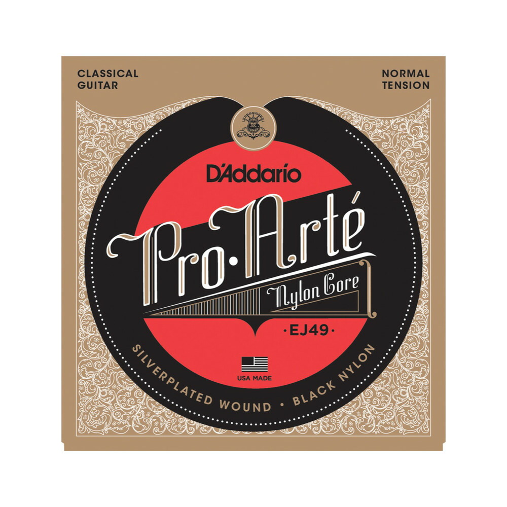 ダダリオ D'Addario EJ49 Silver/Black/Normal クラシックギター弦×3セット