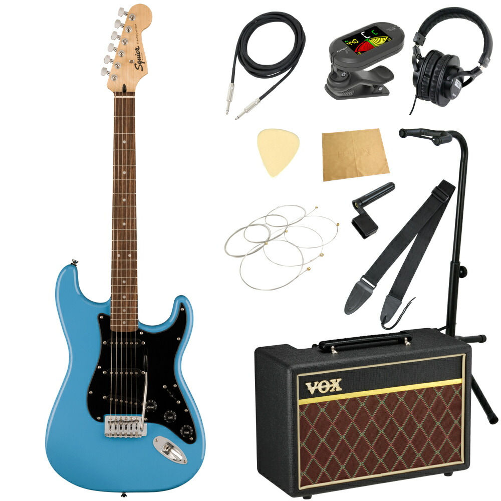 Squier スクワイヤー スクワイア Sonic Stratocaster LRL CAB エレキギター ストラトキャスター VOXアンプ付き 入門11点 初心者セット|chuya-online チューヤオンライン