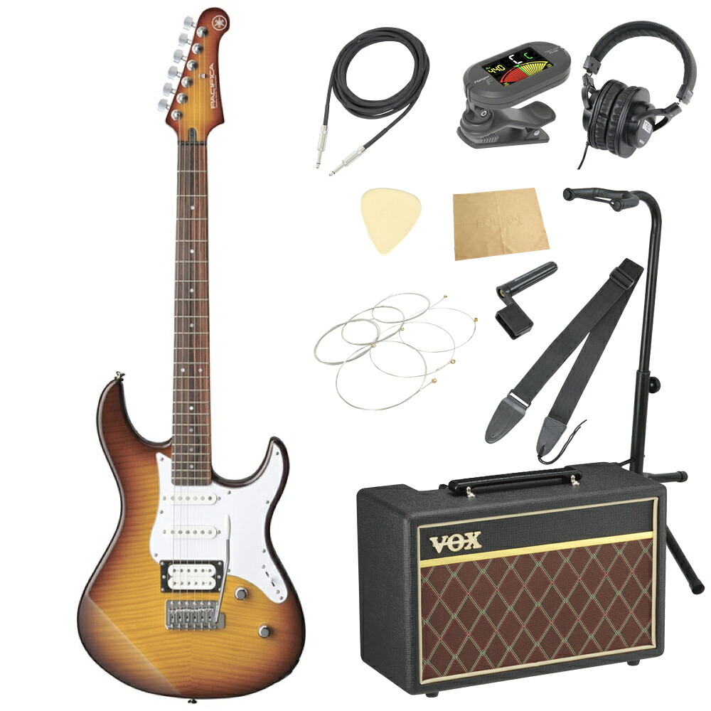 ヤマハ YAMAHA PACIFICA212VFM TBS パシフィカ VOXアンプ付き 入門11点 エレキギター初心者セット|chuya-online チューヤオンライン