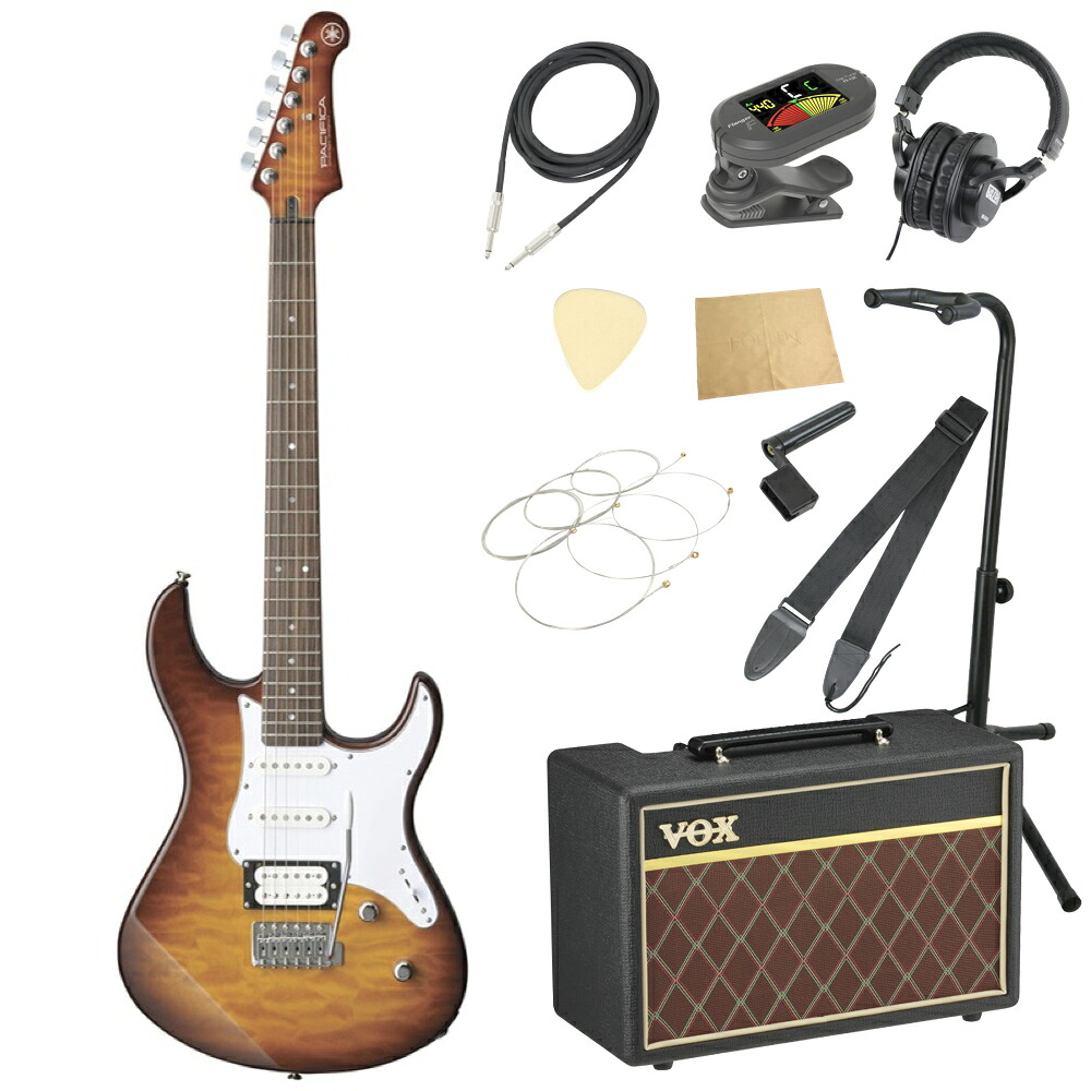 ヤマハ YAMAHA PACIFICA212VQM TBS パシフィカ VOXアンプ付き 入門11点 エレキギター初心者セット|chuya-online チューヤオンライン
