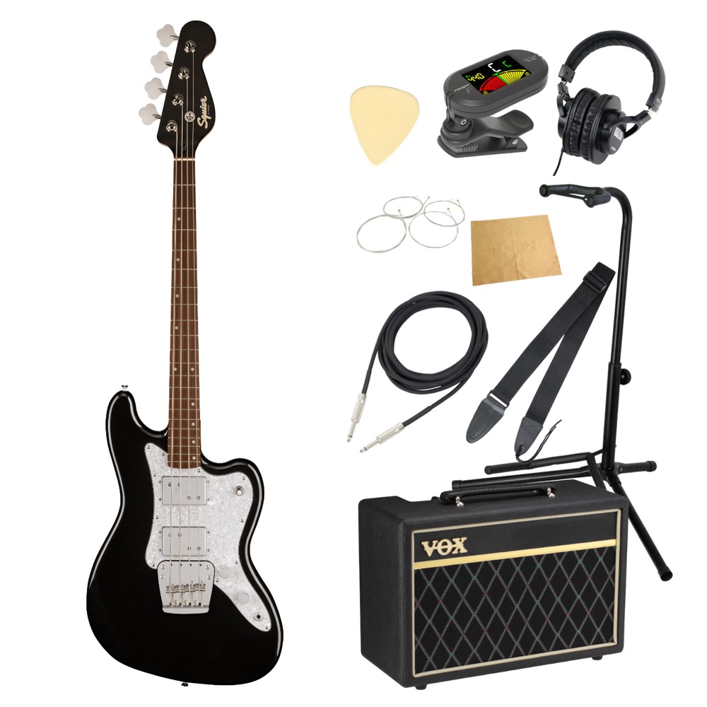 Squier スクワイヤー スクワイア Paranormal Rascal Bass HH Metallic Black エレキベース VOXアンプ付き 入門10点 初心者セット|chuya-online チューヤオンライン