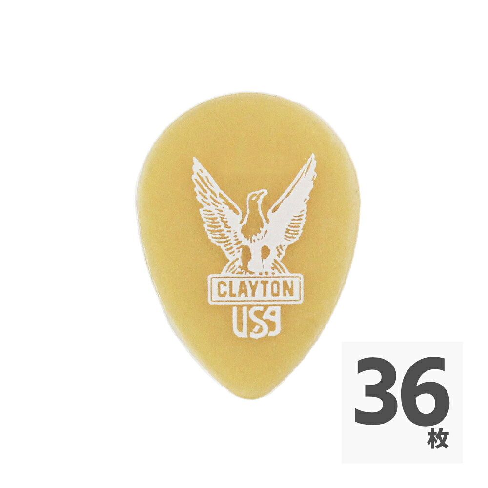Clayton USA クレイトン UST56 Ultem Gold 0.56mm スモールティアドロップ ギターピック×36枚