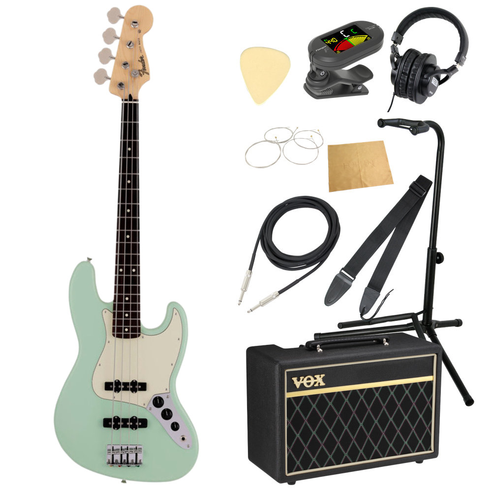 Fender フェンダー Made in Japan Junior Collection Jazz Bass RW SATIN SFG エレキベース VOXアンプ付き 入門10点 初心者セット