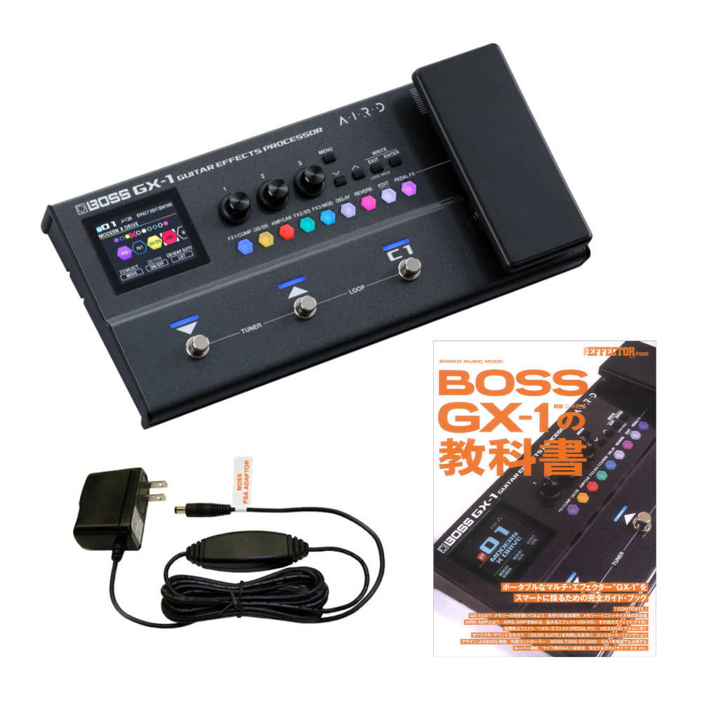 BOSS ボス GX-1 純正アダプター ガイドブック GX-1の教科書付きセット マルチエフェクター Guitar Effects Processor (BOSS GT-1 後継機種)｜chuya-online チューヤオンライン