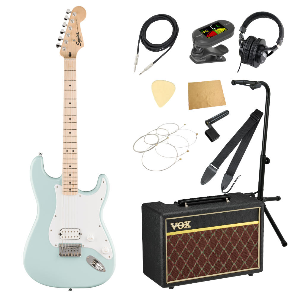 Squier スクワイア スクワイヤー Sonic Stratocaster HT H MN Sonic Blue エレキギター VOXアンプ付き 入門11点 初心者セット|chuya-online チューヤオンライン