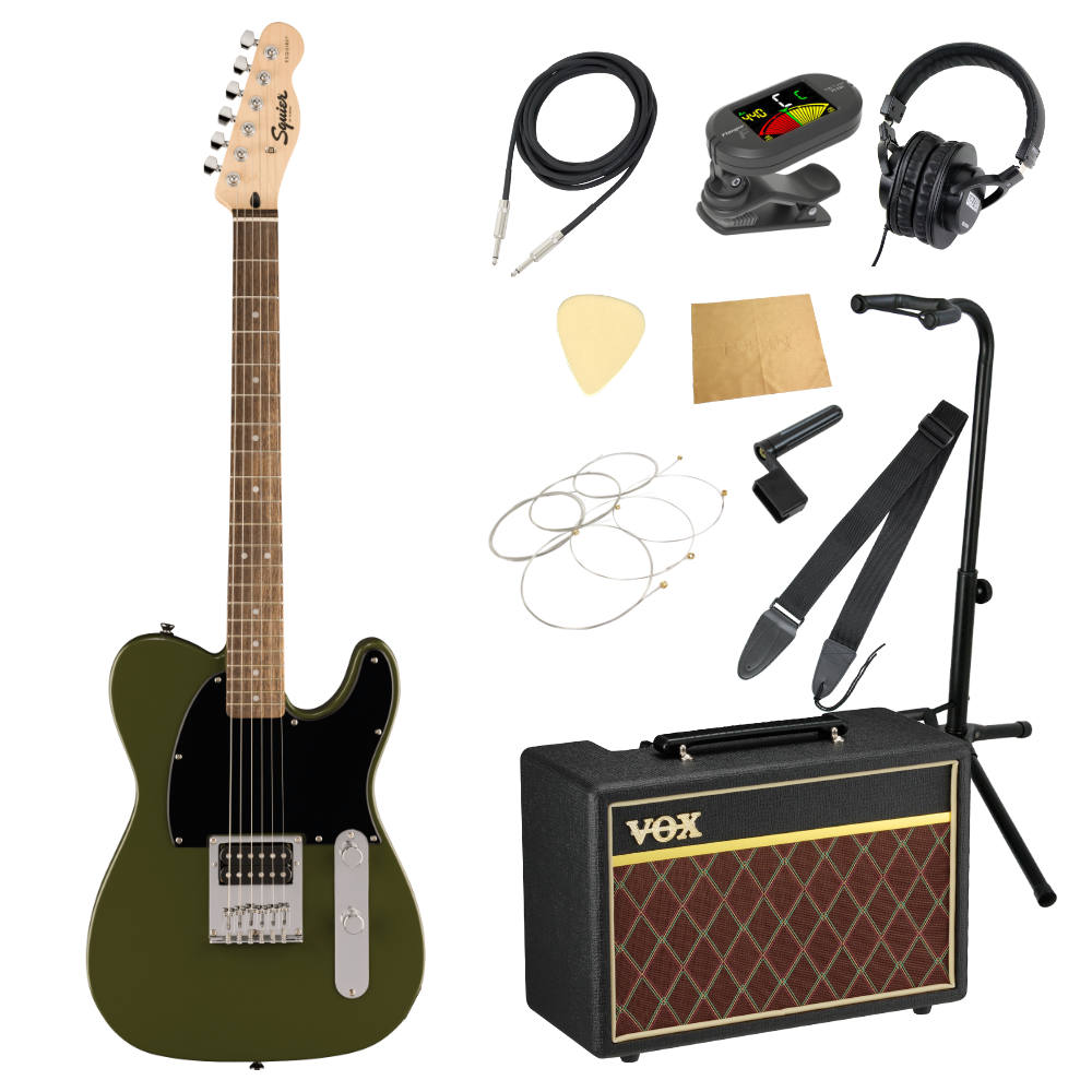 Squier スクワイア スクワイヤー Sonic Esquire H LRL Olive エレキギター VOXアンプ付き 入門11点 初心者セット｜chuya-online チューヤオンライン 33,248円