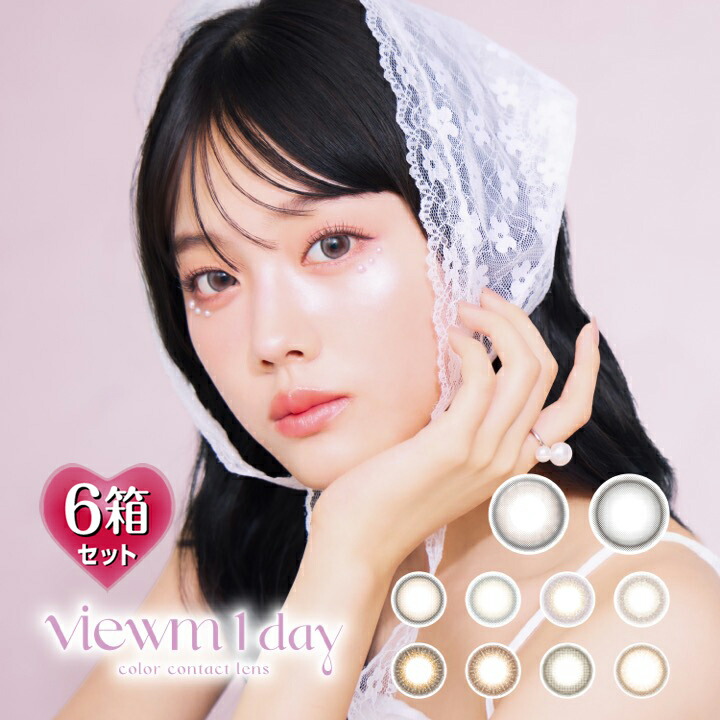 【10枚入×6箱】ビュームワンデー 14.2mm （カラコン 度あり 度なし 度入り カラーコンタクト サークルレンズ Viewm 1day 1日使い捨て 平松想乃 ナチュラル 自然 ブラウン 茶色）