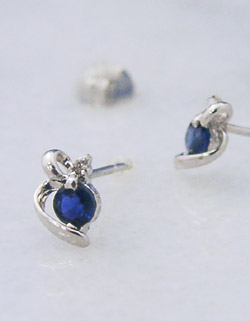 楽天市場】サファイア ピアス レディース プラチナ Pt950 金属