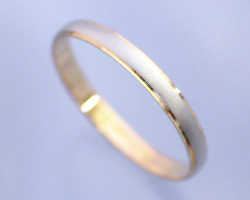 AI(アイ)プラチナ+K18ゴールドコンビ リング/結婚指輪 「le soleil(ソレイユ)」/製造オーダー品 約20日間納期|誕生石ネックレスのCiao!