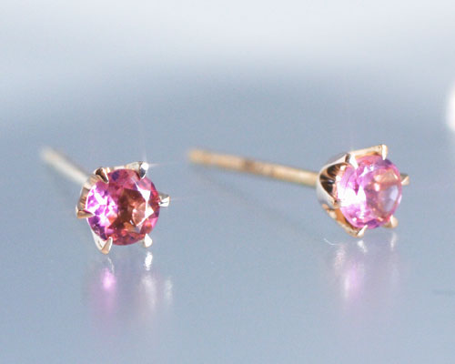 楽天市場 10月誕生石 ピンクトルマリン スタッド ピアス 3mm K10 K18ピンクゴールド K10 K18pg 18k レディース 仕事用 両耳用 製造オーダー品 約日間納期 コンビニ受取対応商品 誕生石ネックレスのciao