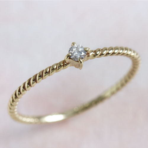 楽天市場】ピンキーリング 4月誕生石 ダイヤモンド ピンクゴールド