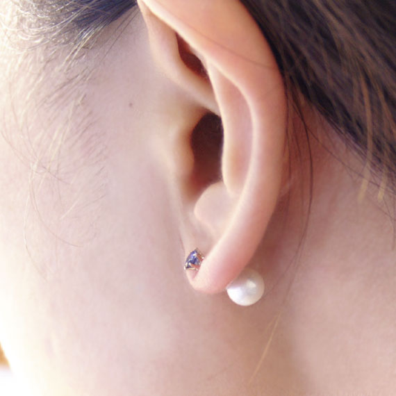 Ciao Accessories 9 May June Birth Stone Shire Freshwater 9 May June Birth Stone Shire Freshwater Pearl Reversible Stud Earrings エリーヌ Manufacturing Custom Made About 20 Days Delivery Time