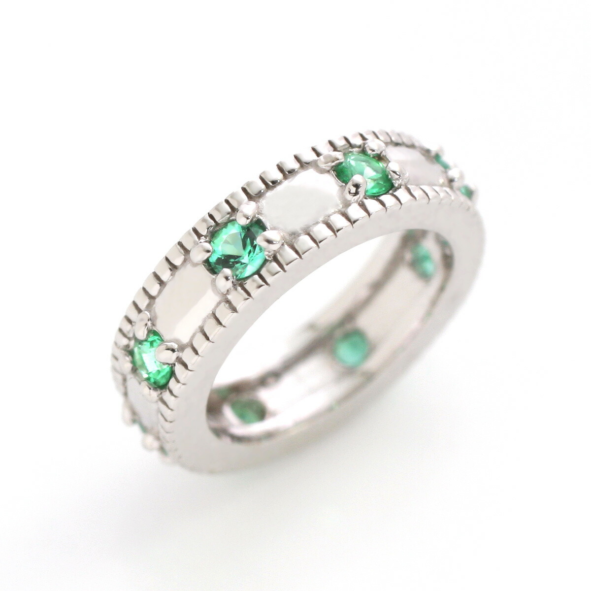 オープニング大放出セール 出産祝い 5月誕生石 エメラルド ベビーリング K18ホワイトゴールド K18wg 18金 レディース 天然石 アネラ 誕生日プレゼント 女性 妻 嫁 代 30代 出産のお祝い 誕生祝い 贈り物 ペンダントトップ 製造オーダー品 約日間納期 現金特価