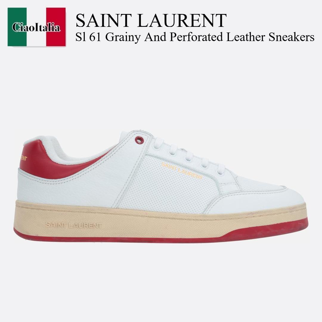 正規店買付【サンローラン】SL/61 ホワイトレザートレーナー Saint Laurent SL/61 Sneakers | White | FARFETCH