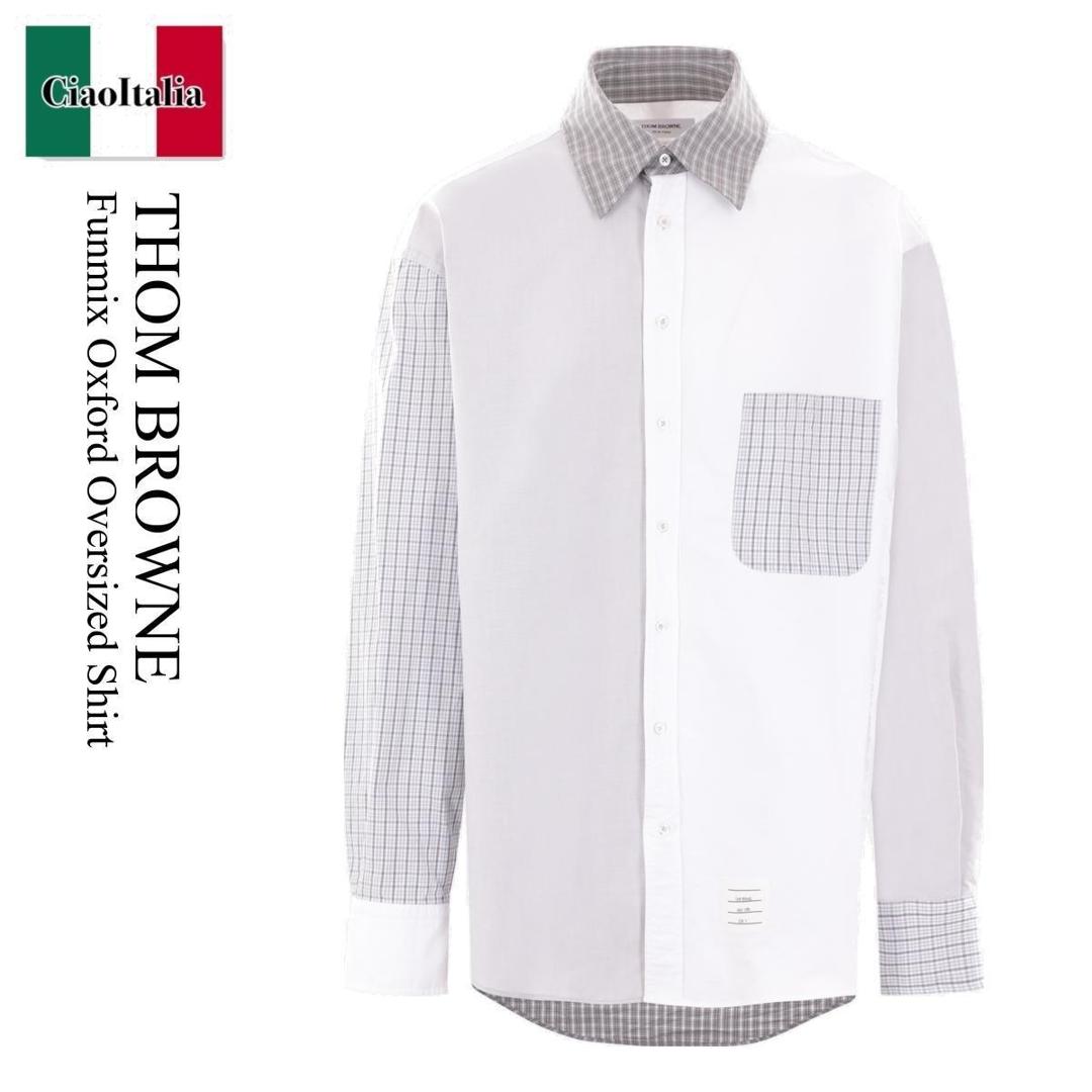 楽天市場】トムブラウン THOM BROWNE シャツ メンズ 長袖 フロント裾