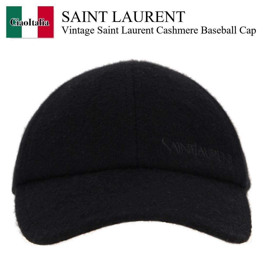 SAINT LAURENT PARIS サンローラン ブラック ベレー帽 57 良品☆サンローラン キャップ 帽 ベースボールキャップ ハット
