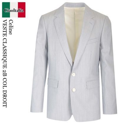 楽天市場】CELINE セリーヌ Striped Wool Classic Jacket ストライプ