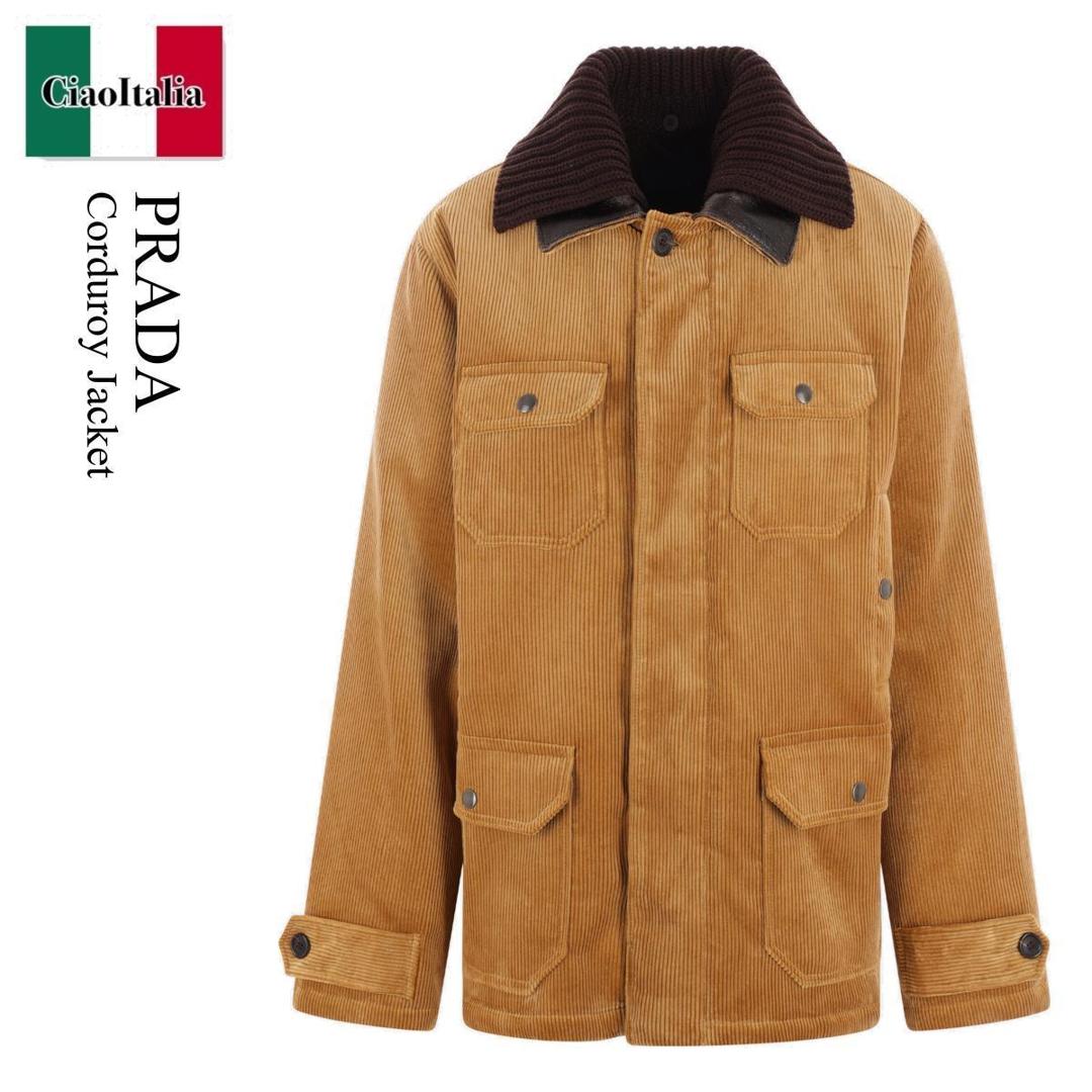 楽天市場】プラダ PRADA アウター ネイビー シングルブレスト キャバン