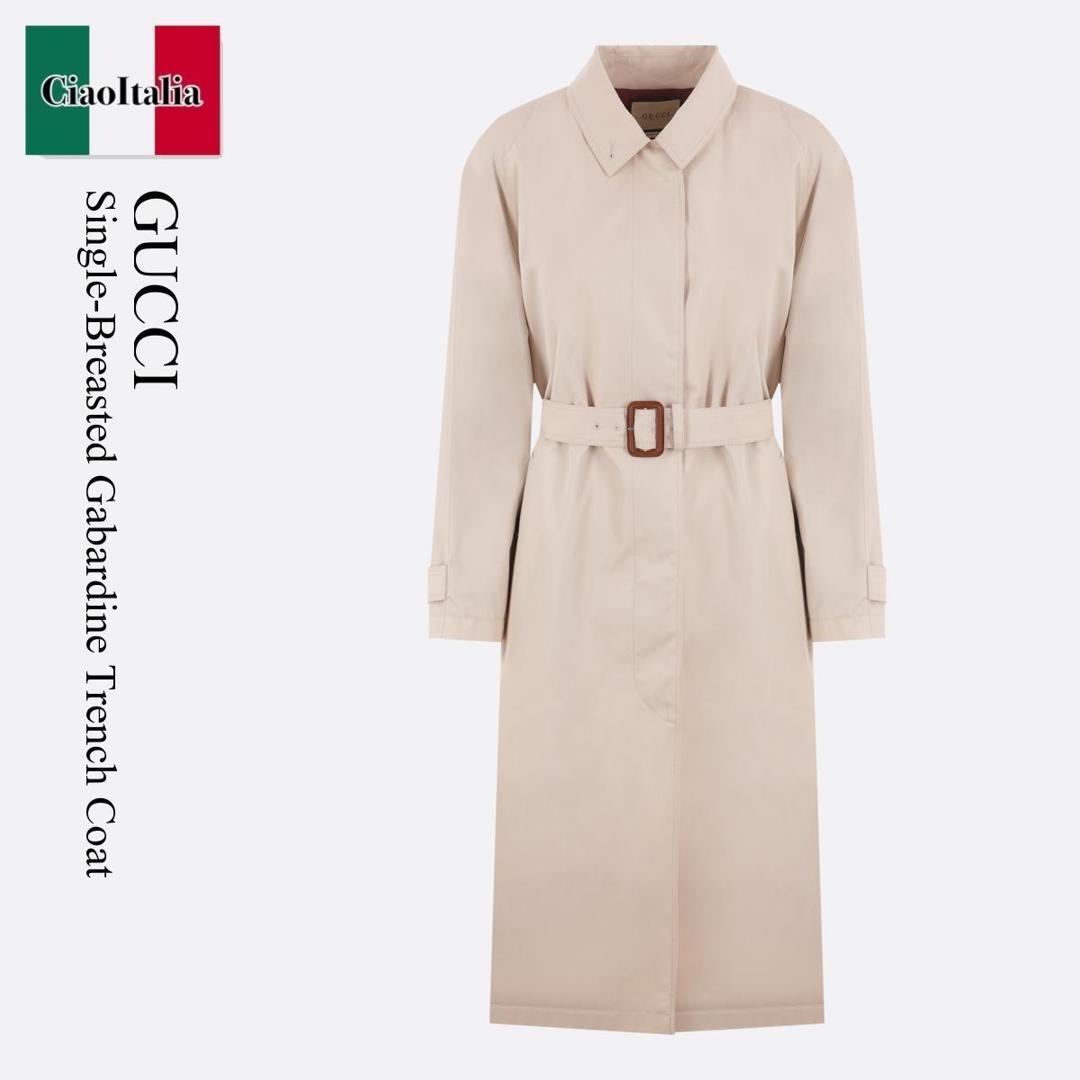 トレンチコート GUCCI GUCCI HORSEBIT PRINT NYLON OVERCOAT グッチ GUCCI フローラルパターンライニングトレンチコート