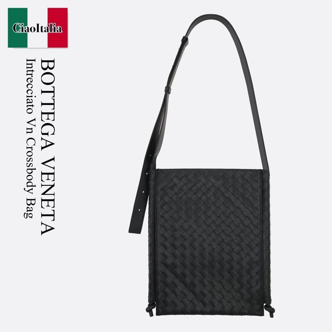 BOTTEGAブラックメッセンジャーバッグ BOTTEGA VENETA ブラック メッセンジャーバッグ - メルカリ