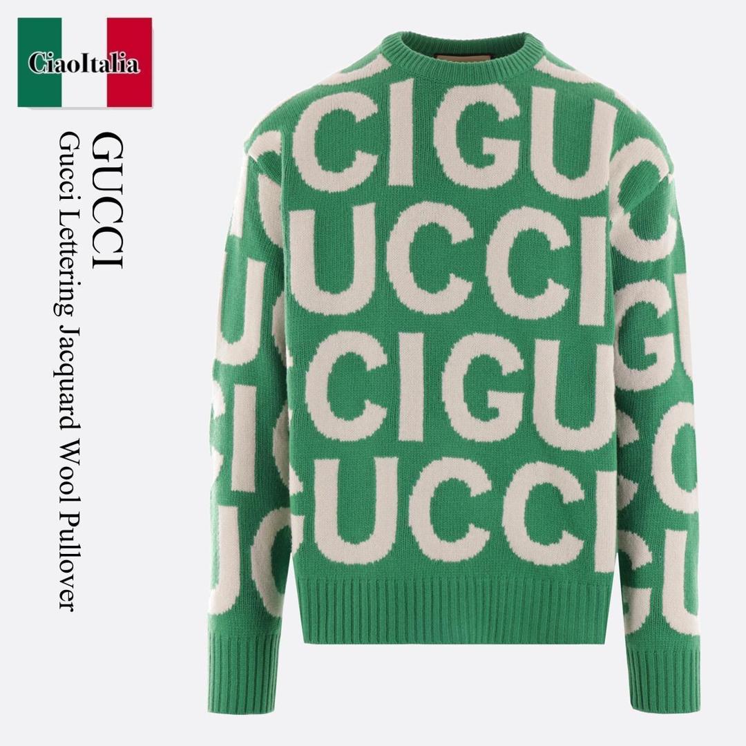 楽天市場】グッチ GUCCI クルーネックニット ベージュ メンズ