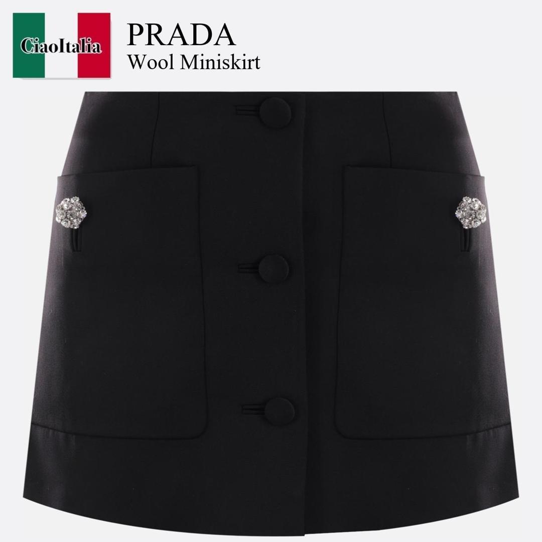 楽天市場】PRADA プラダ スカート 21X926 1WQ8 レディース ミニ