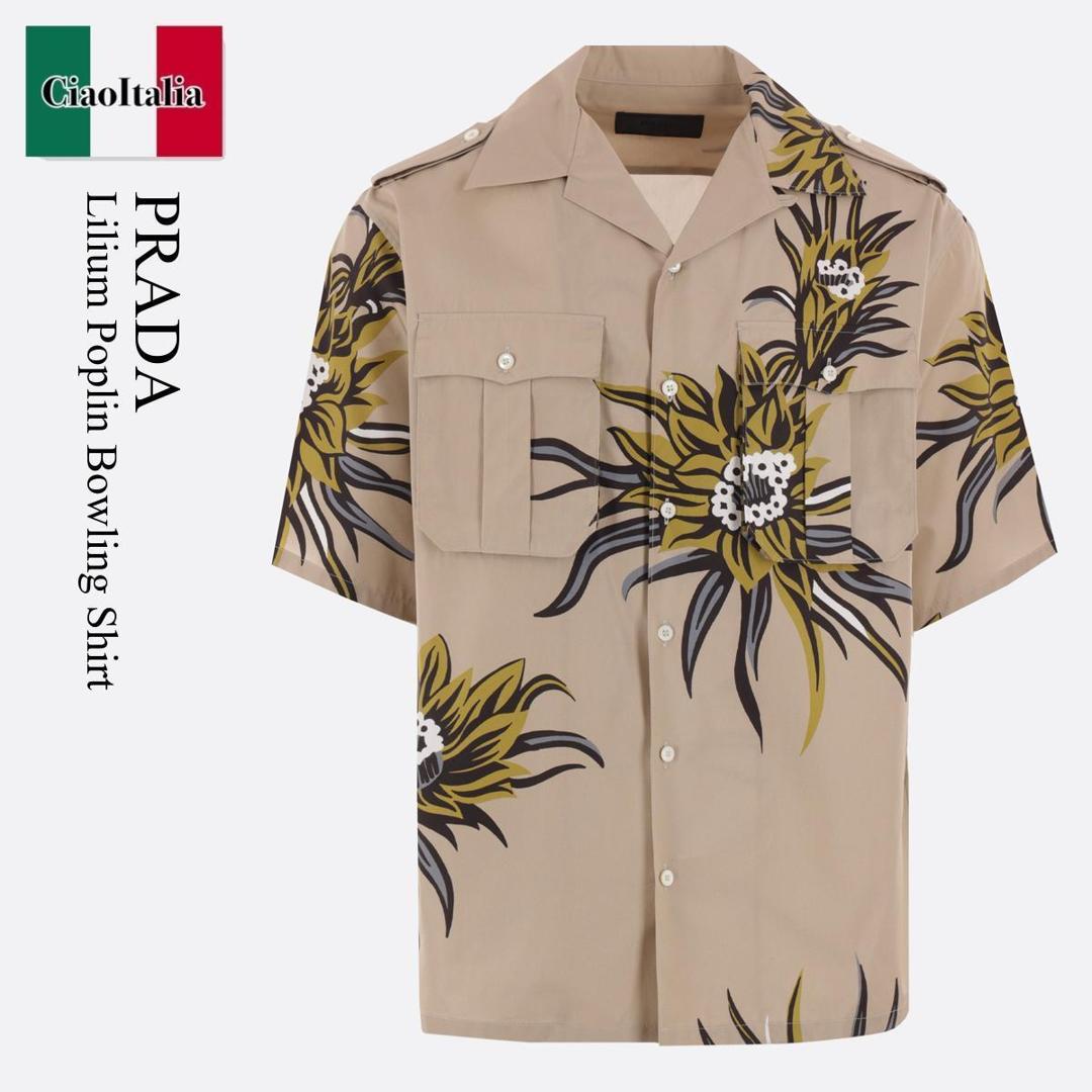 楽天市場】PRADA 2019AW Printed Bowling Shirt UCS341 プラダ