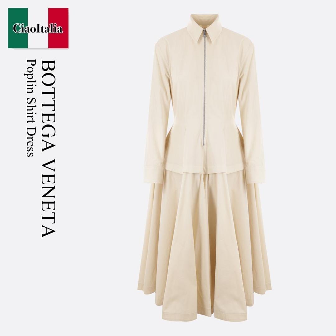 【数量限定・在庫限り・早い者勝ち！】 ボッテガ・ヴェネタ / Bottega Veneta Poplin Shirt Dress / 767164 VA5Y0 / 767164 VA5Y0 9206 / 767164VA5Y0 / 767164VA5Y09206 / ワンピース
