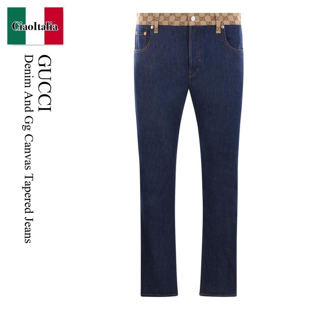 15万5千Gucci デニム　ジーンズ 中古・古着通販】GUCCI (グッチ) デニムパンツ タイガーフラワー