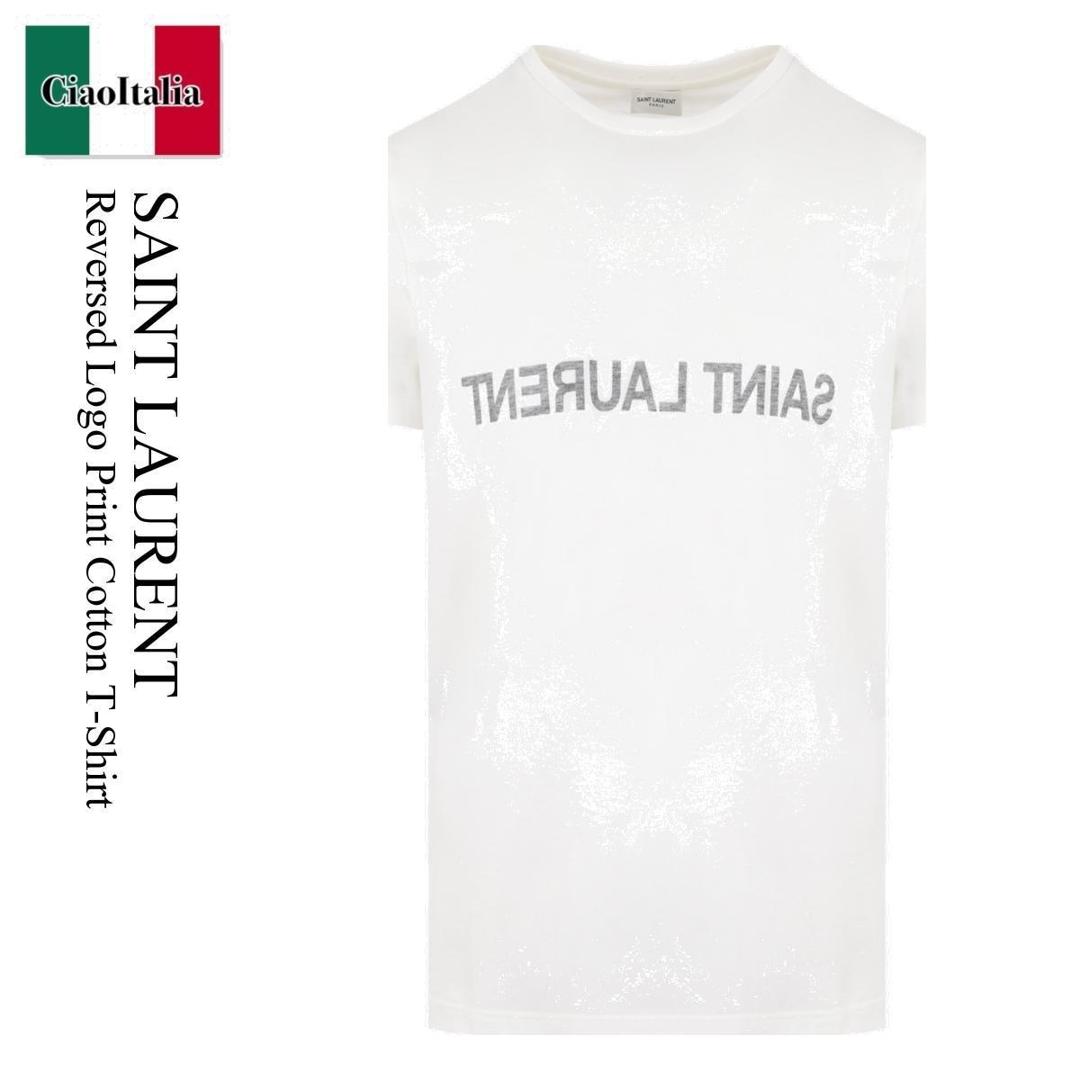 SAINT LAURENT ホワイト Tシャツ 音符デザイン RocLife. Women's T-Shirts YSL Sampling Design (White) | Roc