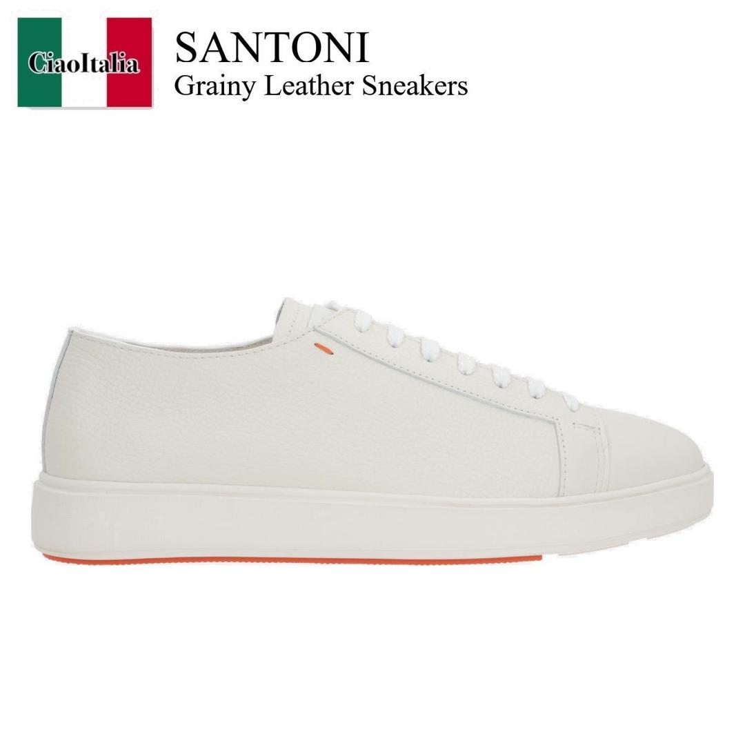 スニーカー SANTONI Men Sneakers White MBCD21995BARTLLD I50 Santoni MBCD21995BARTLLD Man White Sneakers - Zuklat