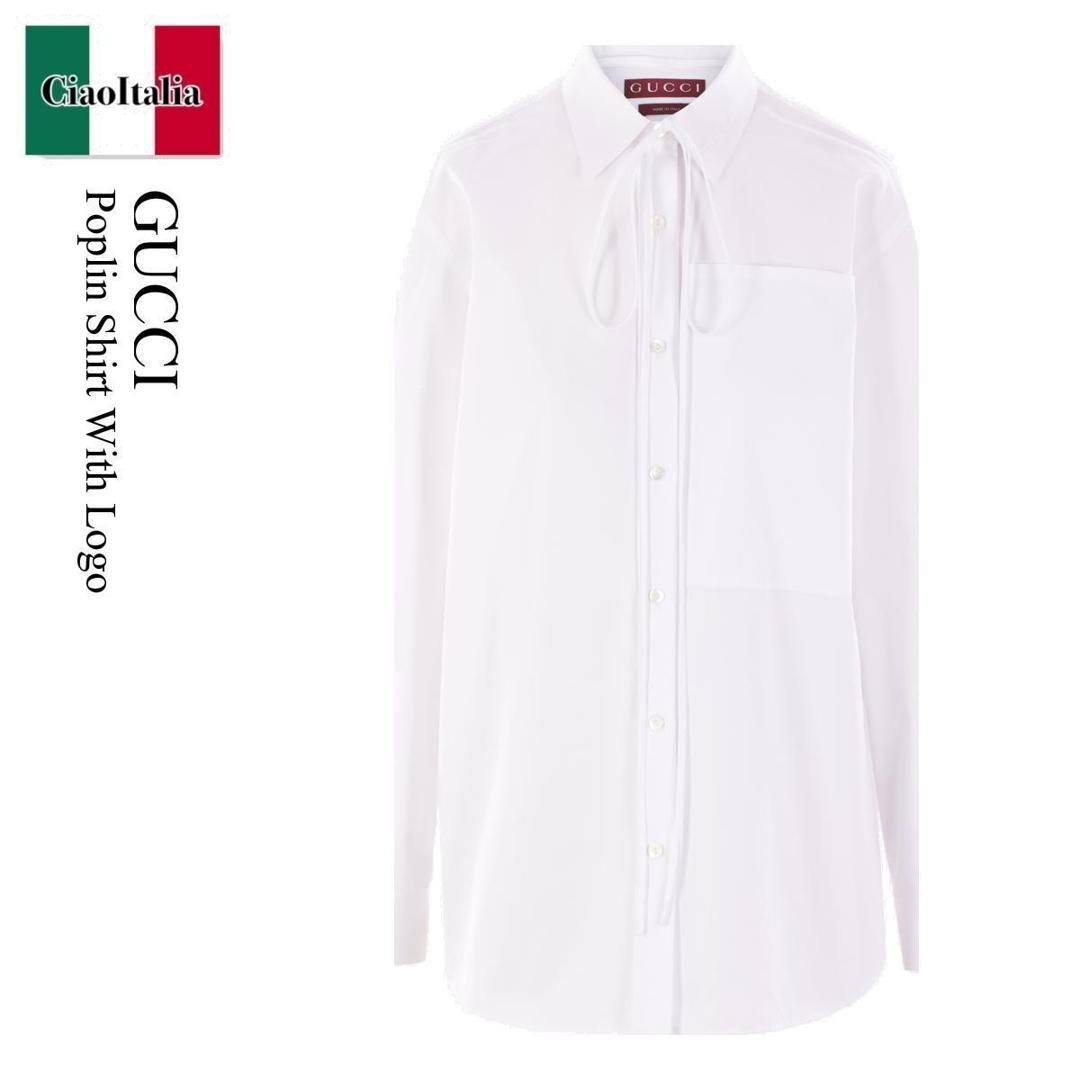 GUCCI グッチ スリムフィットボタンダウンシャツ ◇GUCCI 23AW◇ チェック柄 & ロゴ ボタンダウン シャツ