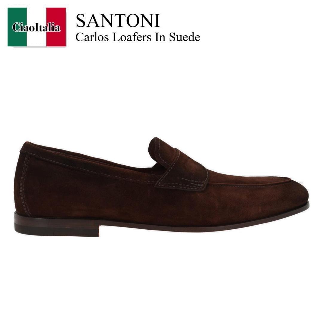 Santoni サントーニ ダークブラウン スエード ローファー サイズ6.5 楽天市場】【40%OFF】Santoni / サントーニ｜スエードコイン