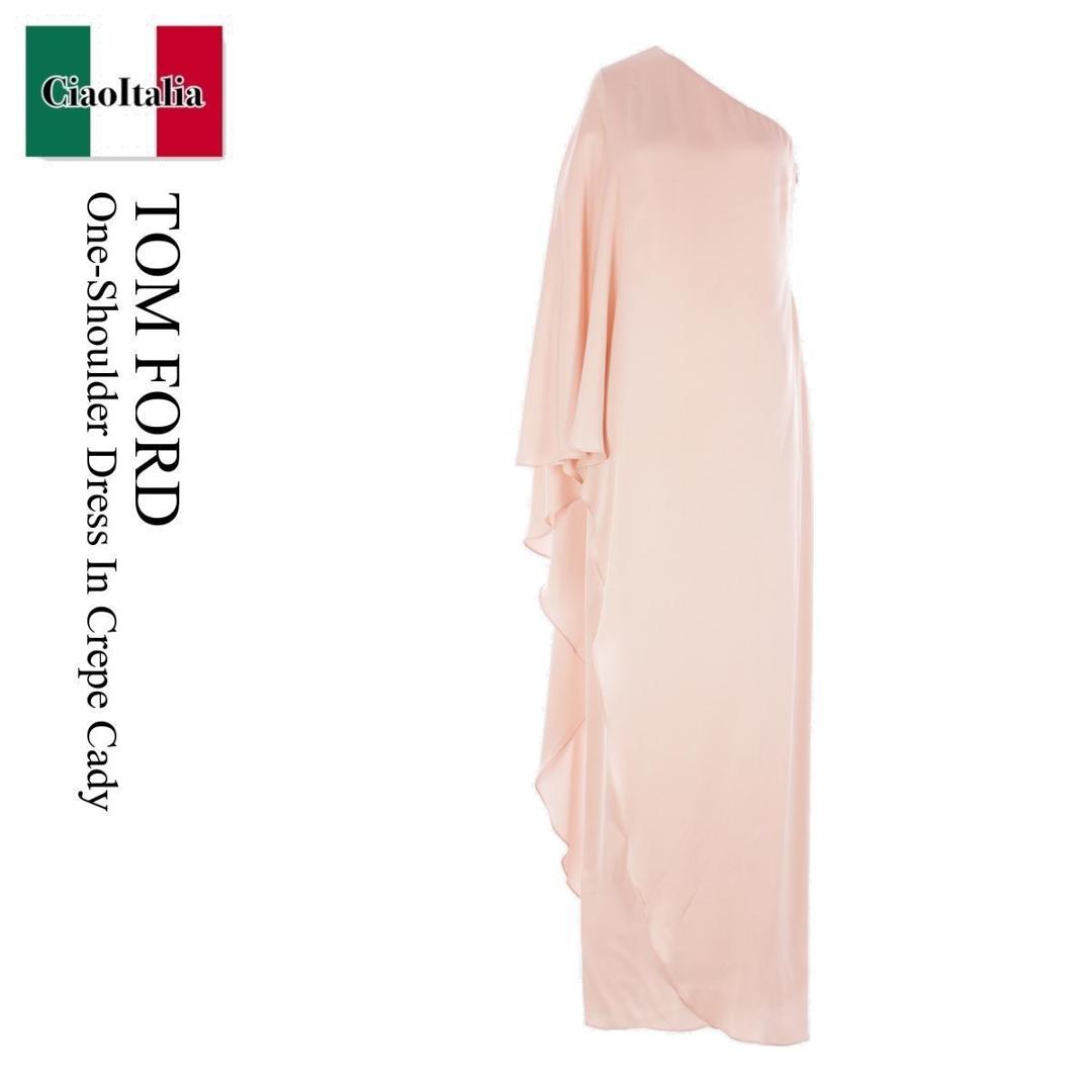 【数量限定・在庫限り・早い者勝ち！】 トム・フォード / Tom Ford One-Shoulder Dress In Crepe Cady / KF0043FAX1446 / KF0043FAX1446 DP11 / KF0043FAX1446DP11 / ワンピース