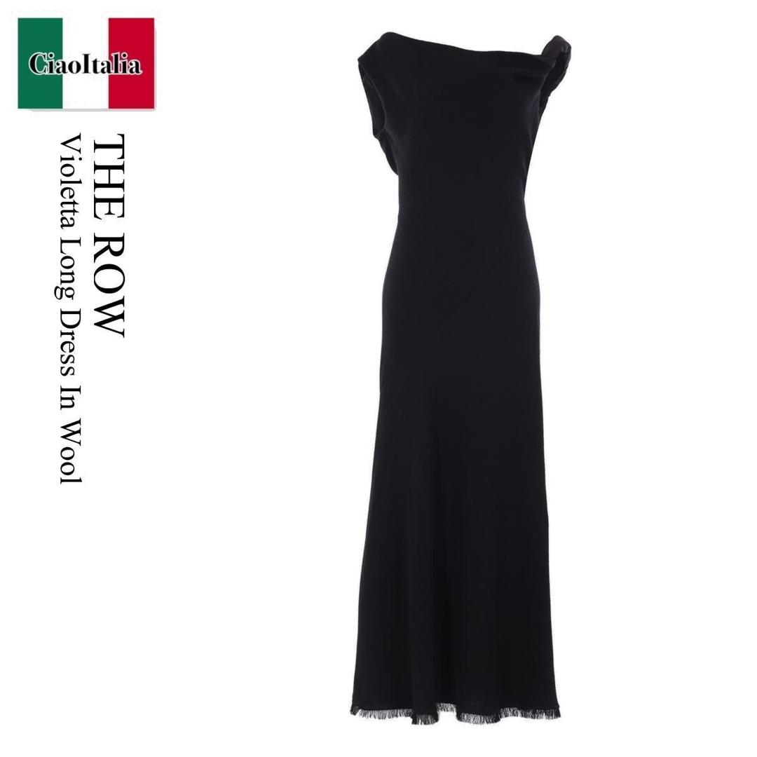 【数量限定・在庫限り・早い者勝ち！】 ザ・ロウ / The Row Violetta Long Dress In Wool / 9068W / 9068W 3847 BLK / 9068W3847BLK / ワンピース