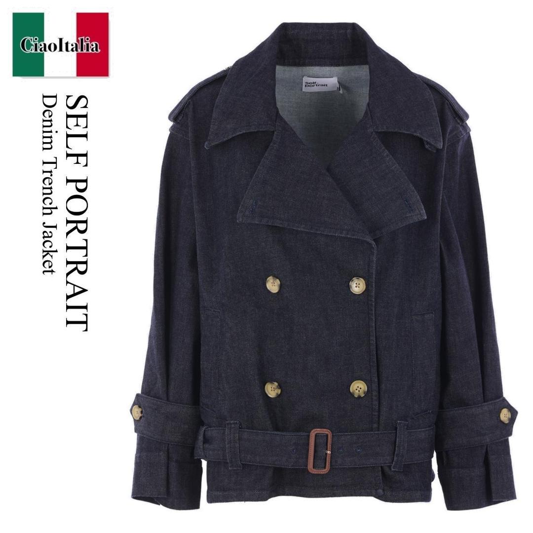 【数量限定・在庫限り・早い者勝ち!】 セルフ・ポートレイト / Self Portrait Denim Trench Jacket / PF25 / PF25 831JBL / PF25831JBL / トレンチコート