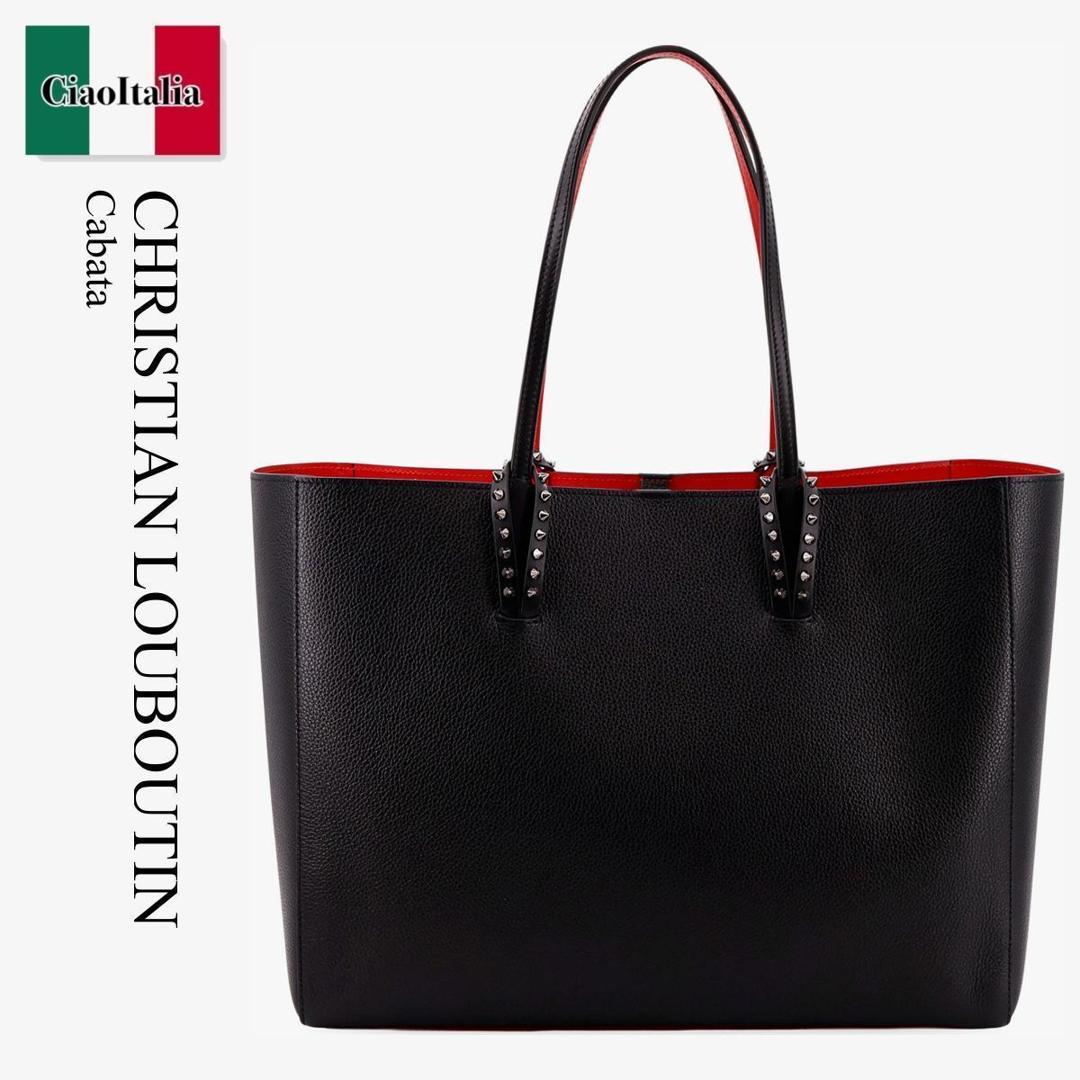 関税込 Christian Louboutin ラージレザートートバッグ Cabata - トートバッグ - カーフレザー - ブラック - Christian
