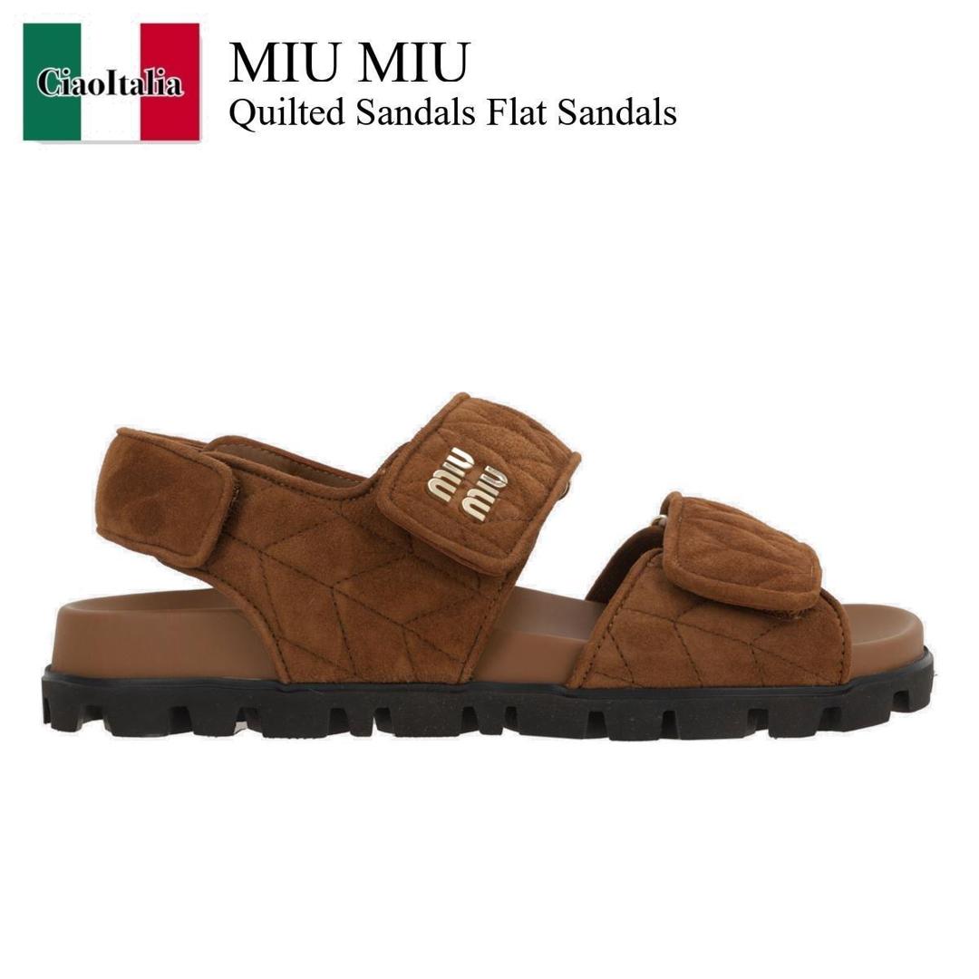 楽天市場】ミュウミュウ MIU MIU スライドサンダル ロゴ
