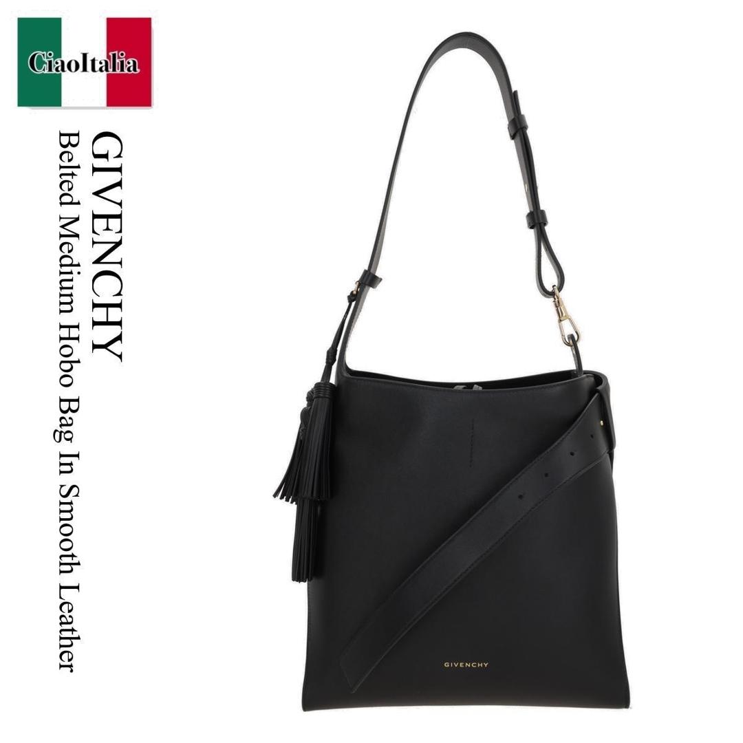 【数量限定・在庫限り・早い者勝ち!】 ジバンシィ / かばん / カバン / Givenchy Belted Medium Hobo Bag In Smooth Leather / BB512ZB29Z / BB512ZB29Z 001 / BB512ZB29Z001 / ショルダーバッグ・ポシェット