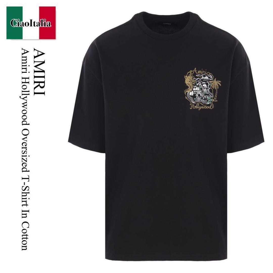 専用25S/S AMIRIアミリ シャツ AMIRI アミリ Tシャツ 男女兼用 2024春夏秋 ブラック ホワイト